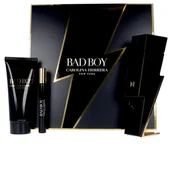 Zestawy perfum męskich - Carolina Herrera Bad Boy żel pod prysznic 100ml + miniaturka 10ml + woda toaletowa 100ml - miniaturka - grafika 1