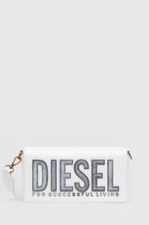 Torebki damskie - Diesel torebka skórzana kolor biały - grafika 1