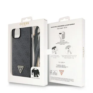 Guess GUHCP15SP4TDSCPK iPhone 15 6.1" czarny/black hardcase Crossbody 4G Metal Logo - Etui i futerały do telefonów - miniaturka - grafika 9