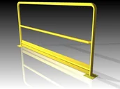 Pachołki i taśmy ostrzegawcze - Barierka ochronna z blachą wzmacniającą (dł. 1500 mm) - miniaturka - grafika 1