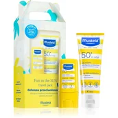 Balsamy i kremy do opalania - Mustela Sun Zestaw Fun In The Sun Travel Pack (Mleczko 40ml + Sztyft przeciwsłoneczny 9ml) - miniaturka - grafika 1