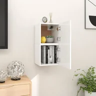 Szafki RTV - vidaXL Lumarko Wiszące szafki telewizyjne, 2 szt., białe, 30,5x30x30 cm 804482 - miniaturka - grafika 1