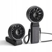 Gadżety USB - Mini wentylator Jisulife Handheld Fan Life7 3600mAh przenośny wiatraczek USB - czarny - miniaturka - grafika 1