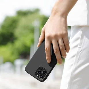 UNIQ etui Lino Hue iPhone 12 Pro Max 6,7" czarny/ink black Antimicrobial - Etui i futerały do telefonów - miniaturka - grafika 6