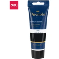 Przybory szkolne - Farba akrylowa FINENOLO 75ml czarna EC75-BK DELI - miniaturka - grafika 1