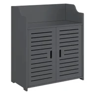 Szafki łazienkowe - Szafka łazienkowa Trosa 72 x 60 x 32 cm Szafka łazienkowa Szafka wisząca Szafka do przechowywania Szafka boczna WPC Ciemnoszary [en.casa] - miniaturka - grafika 1