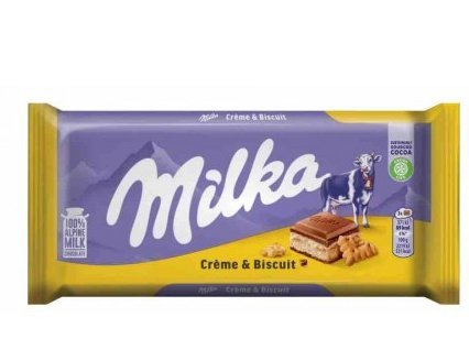 MILKA CZEKOLADA 100g CREME AND BISCUITS