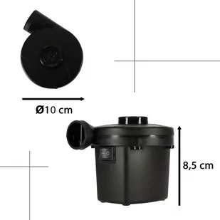 Pompka elektryczna do materaca 12V/240V końcówki - Akcesoria do basenów - miniaturka - grafika 2