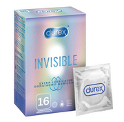 Prezerwatywy - Durex Durex prezerwatywy Invisible dodatkowo nawilżane 16 szt cienkie - miniaturka - grafika 1