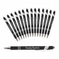 Długopisy - Długopisy z grawerem reklamowy logo personalizowane z gumką do telefonu x50 - miniaturka - grafika 1