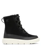 Buty dla dziewczynek - Sorel Śniegowce Youth Explorer III Lace Wp 2088511010 Czarny - miniaturka - grafika 1
