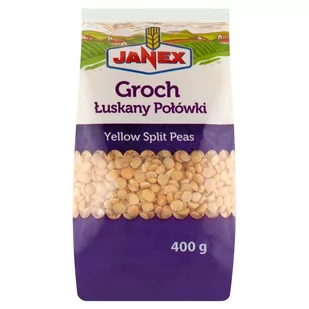 Janex Groch łuskany połówki 400 g - Ziarna i nasiona roślin strączkowych - miniaturka - grafika 1