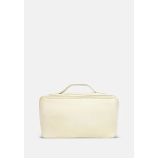 Kosmetyczka Cholewiński skórzana podróżna beżowa - Nerki - miniaturka - grafika 1