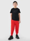 Spodnie i spodenki dla chłopców - 4F Spodnie dresowe joggery chłopięce - pomarańczowe 164 (13-14 lat) - miniaturka - grafika 1