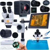 Mikroskopy i lupy - Mikroskop Rosfix ZESTAW MIKROSKOP TRINOKULAROWY MERCURY KAMERA PODSTAWA UCHWYT WYŚWIETLACZ - miniaturka - grafika 1