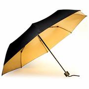 Parasole - SUCK UK Suck UK Czarny i złoty wiatroszczelny parasol | parasol podróżny | lekki kompaktowy parasol | składany parasol | ręczny parasol teleskopowy | mocny parasol | niezbędne akcesoria do torebki SK UMBRELLA3 - miniaturka - grafika 1