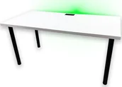 Biurka gamingowe - Biurko Daming Model 2 Białe 160 cmx80 cm x 3,6 cm z prostokątnym przepustem na kable - miniaturka - grafika 1