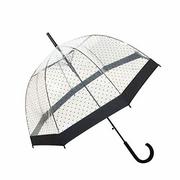 Parasole - SMATI Lady Like: przezroczysta/przezroczysta parasol automatyczny z czarnymi punktach BUL1222N - miniaturka - grafika 1