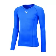 Gadżety dla kibiców - Puma PUMA męska ligi Base Layer Tee LS Jr Shirt, niebieski, 152 655921 02 - miniaturka - grafika 1