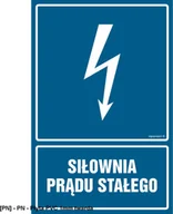 Tablice BHP - SIGNPROJECT HG045 - Siłownia prądu stałego 500x750 - miniaturka - grafika 1