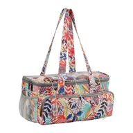 Torby podróżne - Torba na robótki na drutach, organizer na robótki na drutach, torba podróżna na szydełkowanie, torebka, torba do haftu, kieszonki na włóczkę - Orange - miniaturka - grafika 1