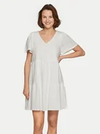 Sukienki - Vila Sukienka letnia Libre 14095564 Écru Regular Fit - miniaturka - grafika 1