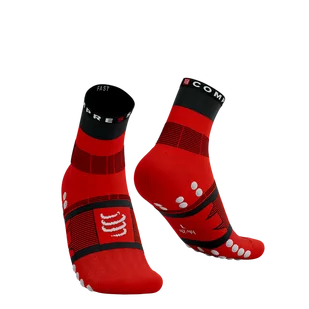 COMPRESSPORT Skarpetki trekkingowe FAST HIKING SOCKS black/red/white - Skarpetki sportowe męskie - miniaturka - grafika 1