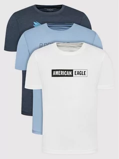 Koszulki męskie - American Eagle Komplet 3 t-shirtów 016-0181-5368 Kolorowy Standard Fit - grafika 1