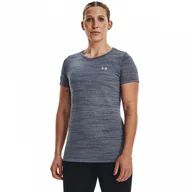 Koszulki i topy damskie - Damska koszulka treningowa Under Armour UA Tech Tiger SSC - szara - miniaturka - grafika 1