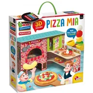 Zabawki AGD - Lisciani Montessori Pizza Mia 3D + plastelina 76833 - miniaturka - grafika 1