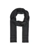 Apaszki i szaliki damskie - Tommy Hilfiger Szal Th Monogram Scarf AW0AW18273 Czarny - miniaturka - grafika 1