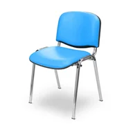 Meble i wyposażenie gabinetów medycznych - Krzesło pacjenta do poczekalni Niebieski 07 - miniaturka - grafika 1