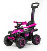 Jeździki dla dzieci - BM JEŹDZIK Z RĄCZKĄ MEGA RÓŻ QUAD 8596164148174 - miniaturka - grafika 1