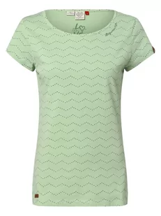 Ragwear - T-shirt damski  Mintt Zig Zag, zielony - Koszulki i topy damskie - miniaturka - grafika 1