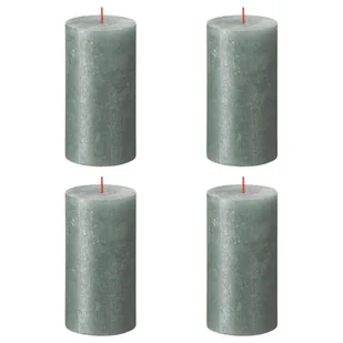Bolsius Świece pieńkowe Shimmer, 4 szt., 130x68 mm, niebieski - Świece - miniaturka - grafika 1