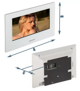 Wideodomofon dwulokatorski zestaw Hikvision Villa 2 Białe Monitory WiFi - Wideodomofony - miniaturka - grafika 3