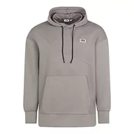 Bluzy męskie - FILA Thiers Oversized męska bluza z kapturem, Gull, L - miniaturka - grafika 1