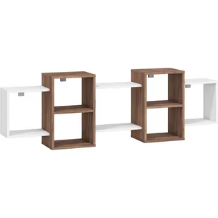 Półka NOR-08 Nordis MebloCross Czarny Mat / Biały Mat - Półki do salonu - miniaturka - grafika 1