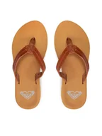 Klapki i japonki damskie - Roxy Japonki ARJL101146 Brązowy - miniaturka - grafika 1