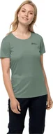 Koszulki i topy damskie - Jack Wolfskin Jack Wolfskin Tech Tee W 1807122-4151 Zielone XS - miniaturka - grafika 1