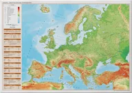Mapy i plansze edukacyjne - Europa. Mapa fizyczna ścienna - miniaturka - grafika 1