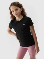 Moda i Uroda OUTLET - T-shirt bawełniany 100% gładki dziewczęcy 4F Junior - miniaturka - grafika 1