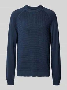 Sweter z dzianiny z raglanowymi rękawami model ‘ZANCA’ - Swetry męskie - miniaturka - grafika 1