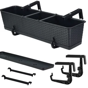 Skrzynka balkonowa Ratolla z podstawką ISR700P Doniczka prostokątna + uchwyty - Donice Skrzynka balkonowa Ratolla z podstawką ISR700P Doniczka prostokątna + uchwyty - Donice - miniaturka - grafika 1