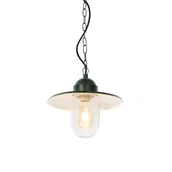 Lampy ogrodowe - QAZQA Nowoczesna zewnętrzna lampa wisząca ciemnozielona IP44 - Kansas - miniaturka - grafika 1