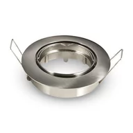 Oprawy, klosze i abażury - v-tac Oprawa Oczko V-TAC GU10 Okrągła Ruchoma Satyna VT-779 - miniaturka - grafika 1