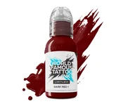 Wyposażenie studia tatuażu - Farba World Famous Limitless Tattoo Ink - Dark Red 1 30ml - miniaturka - grafika 1