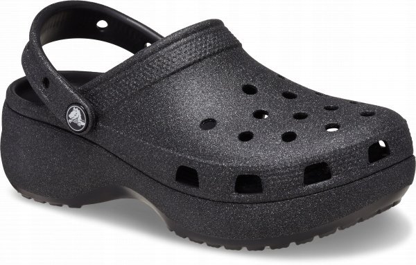 Damskie Buty Chodaki Klapki Crocs Platforma Glitter 207241 Clog 36-37