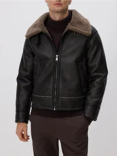 Reserved - Kurtka z kołnierzem - brązowy - Moda i Uroda OUTLET - miniaturka - grafika 1