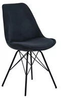 Krzesła - Actona Krzesło do jadalni Eris antracytowe sztruks AC-N21-140 - miniaturka - grafika 1